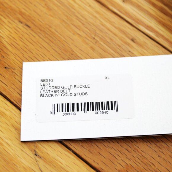 BNWT SS25 ERNEST W. BAKER STUDDED GOLD BUCKLE BELT S & XL - Picture 5 of 7